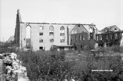 Ruine der Georgskommende 1947