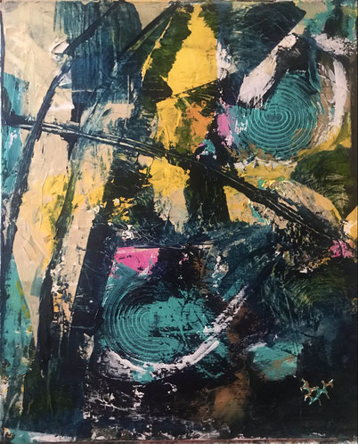 "ohne Titel" , Acryl auf Leinwand, 50x60 cm, BNR: 401