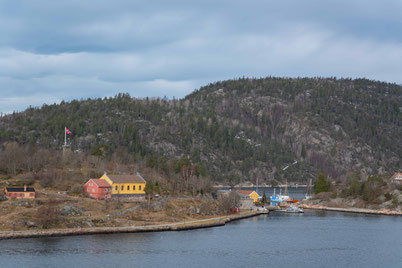 Insel Oscarsborg mit ehemalige Militärfestung von 1850