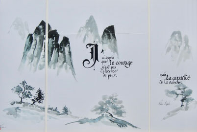 C16 - 1mx70 - Encre en 3 volets - VENDUE