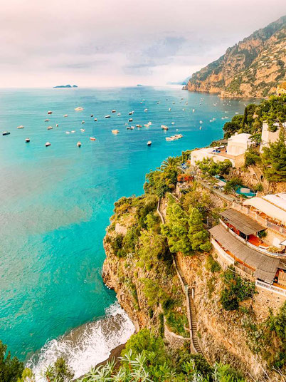 View of the Amalfi Coast Italy
