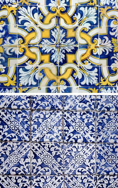 Portuguese tiles azulejos in Lisbon 