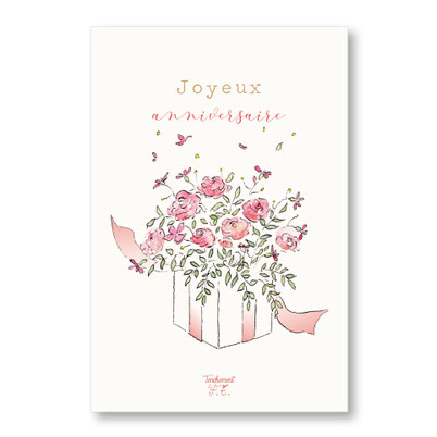 Carte Joyeux Anniversaire Cadeau Fleuri Tendrement Fe Illustrations Papeterie Boheme Carte Joyeux Anniversaire Cadeau Fleuri Tendrement Fe Illustrations Papeterie Boheme