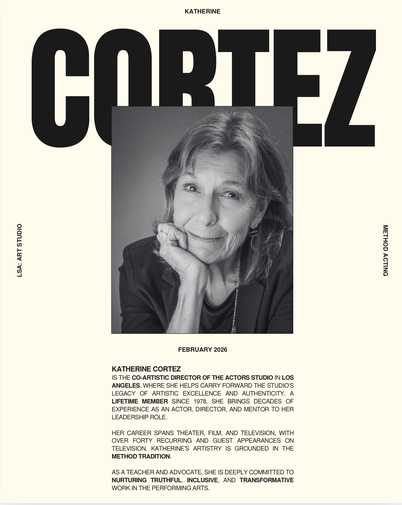 Masterclass Method Acting Paris - Le Studio d'Art, The Actors Studio,  Le Studio d'art, LSA PARIS, Lee Strasberg, Method Acting Paris, Méthode Lee Strasberg, Lee Strasberg Method, Katherine Cortez