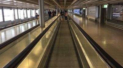 Long rolling way to make the long walk through airport buildings easier