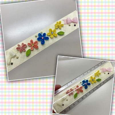 Mちゃん作「お花の定規」