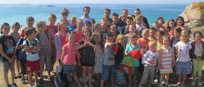 Les enfants de l'accueil loisirs se sont rendus, jeudi, à la plage des Amiets, à Cléder. 