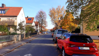 In der Straße vor dem Wohnhaus unserer Tochter