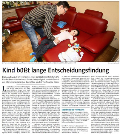 Artikel der Stuttgarter Zeitung vom 4.April 2013
