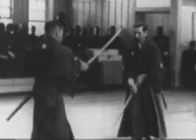 Tadashi Tadao assisting Nakayama Hakudo 1935