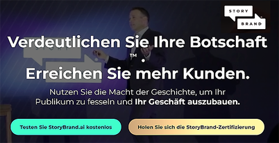 Screenshot des Portals StoryBrand von Donald Miller 