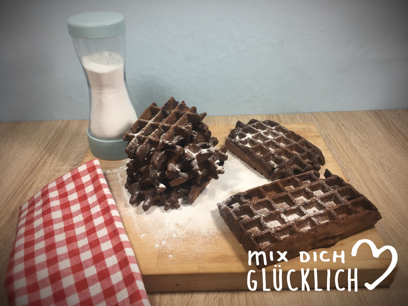 Belgische Brownie Waffeln vegan aus dem Thermomix glutenfrei möglich saftig schokoladig und einfach nur lecker