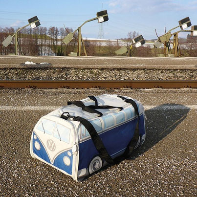 VW Bulli Tasche in blau