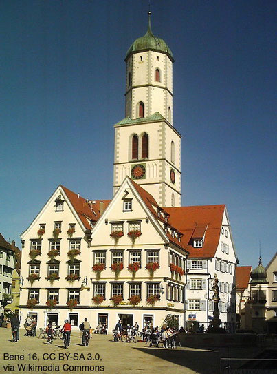 Biberach an der Riß, St. Martin und Marktplatz, Oberschwaben, Deutschland