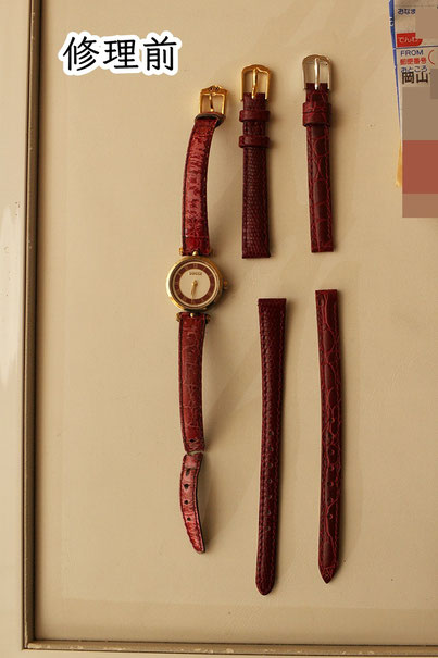 GUCCI スクエア レザーベルト 時計 本革 栃木レザー スクエア型カフ付き スマートウォッチ 腕時計ベルト