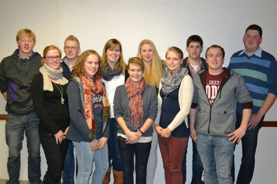 v.l. Hendrik Jäger, Kathrin Reimers, Florian Kolster, Rike Herzog, Imke Stamer, Lena Osnabrügge, Merle Peters, Jenny Meiburg, Ove Wiborg, Torge Borwieck, Henning Tjarks