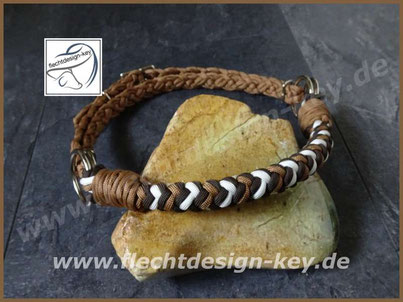 Sidepull-Nasenband rund geflochten und Kinnriemen aus Paracord 