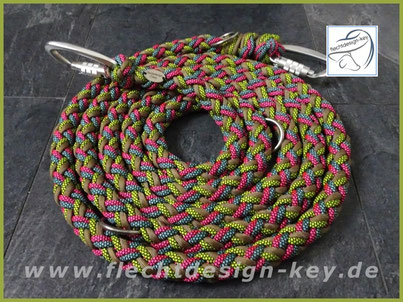 Rundgeflochtene Paracord Hundeleine für große Hunde geeignet