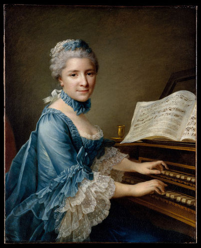 Gemälde von François Hubert Drouais - Madame Charles Simon Favart (1757) - www.metmuseum.org