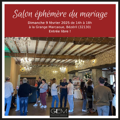 Salon éphémère du Mariage à Bézéril - 9 Février 2025