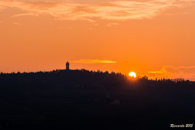 Meldola (FC), Veduta al tramonto Rocca delle Caminate