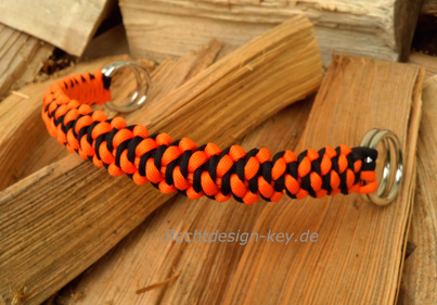 Nasenband zum einschnallen, flach orange/schwarz