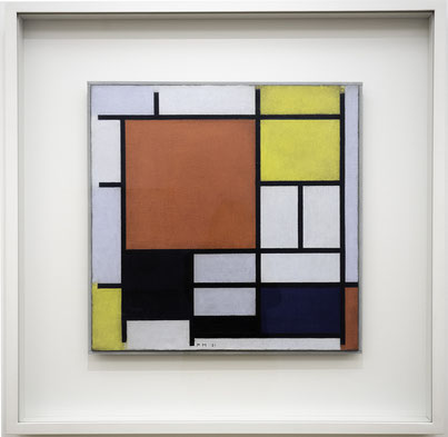 Bild: Komposition mit Rot, Geld, Blau und Schwarz, Öl auf Leinwand, Piet Mondrian, 1921, Gemeente Museum , Den Haag