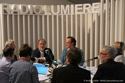  Radio Lumière Walter Hill , à  "La Grande Emission" en compagnie de  Quentin Tarantino  - Festival Lumière 2016 - Lyon - Photo © Anik Couble       