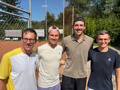 Yannick Huber, Benjamin Günter, Jan Rauber und der Sieger Joel Huber