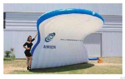 Uni toldo, carpa inflable, sombra inflable