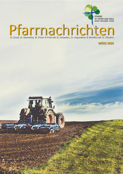 Titelseite der Pfarrnachrichten März 2020