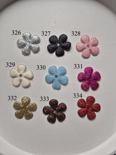 Haarspange mit Glitzer-Blumen Applikation für Mädchen