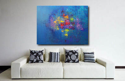 Acrylbilder kaufen, Gemälde abstrakt, modern Art, modernes Acrylgemälde 120 x 90 cm, Unikat, Handgemalt, modern Art, Wandbilder XXL