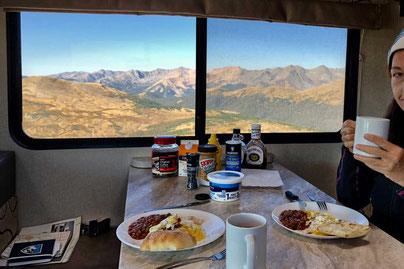 Camper Frühstück Trail Ridge Road Rocky Mountains Nationalpark