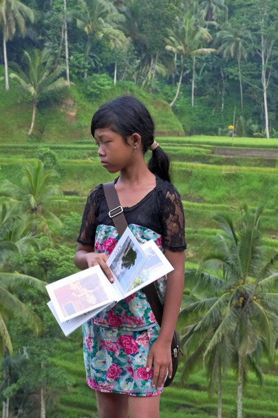 Bali Mädchen Reisterrassen Tegalalang 