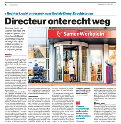 Artikel in het AD dd. 1 oktober