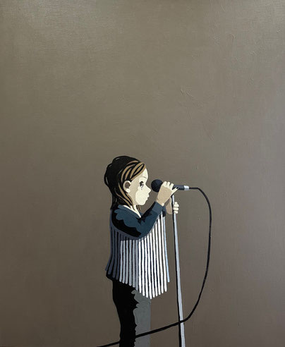 figure in black - Acrylic auf Leinwand, 120x100cm, 2025