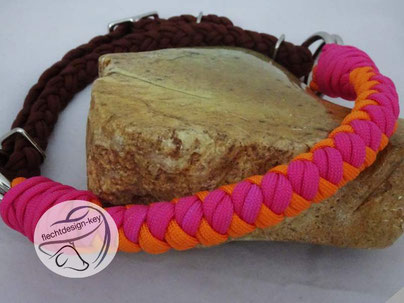 Sidepullnasenband geflochten aus Paracord, zum einschnallen, Kinnriemen geflochten