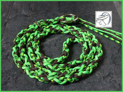 Reflektierender Halsring für Pferde 6-fach rund aus Paracord geflochten