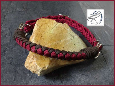 Rund geflochtenes Sidepull-Nasenband aus Paracord mit Kinnriemen