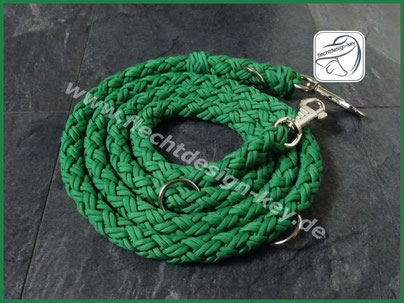 Flechtleine 16fach rund verstellbar aus Paracord