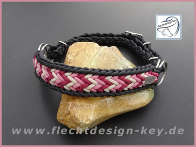 Flaches breites Sidepull aus Paracord geflochten