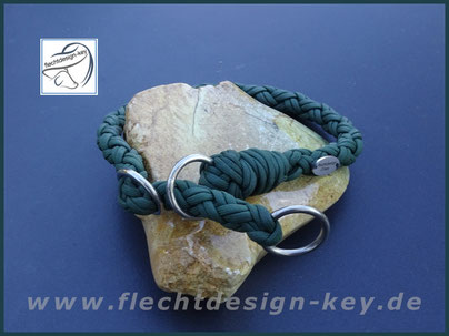 Halsband aus Paracord 12fach rund geflochten mit Zugstopp