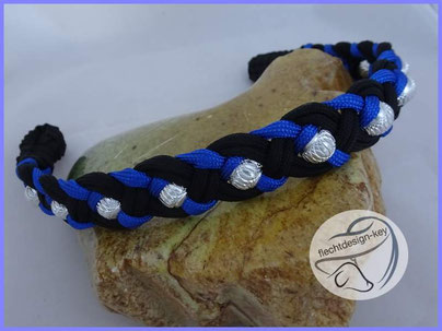 Stirnriemen geflochten für Trensenzäume aus Paracord, Flechtzaum, Paracordstirnriemen