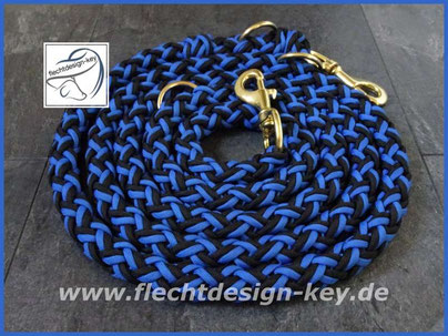 Paracord Hundeleine, Flechtleine, rund 16-fach