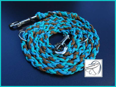 Paracord Hundeleine, Flechtleine, Hundeleine geflochten