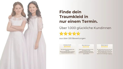Fachgeschaeft in Homburg für Kommunionkleider. Professionelle und herzliche Beratung. Termin sichern.