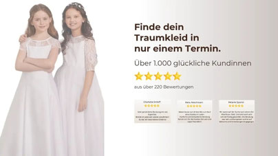 Fachgeschaeft in Homburg für Kommunionkleider. Professionelle und herzliche Beratung. Termin sichern.