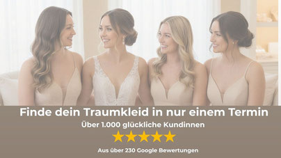 Strahlende Frauen nach ihrem Kleid Einkauf in Homburg.