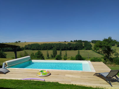 Se baigner, piscine, vue, gîte au calme